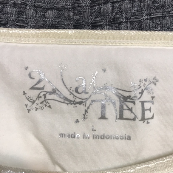 2aTEE Tank Top Creamy White w/Shelf Bra - Picture 4 of 6